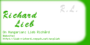 richard lieb business card