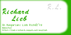 richard lieb business card